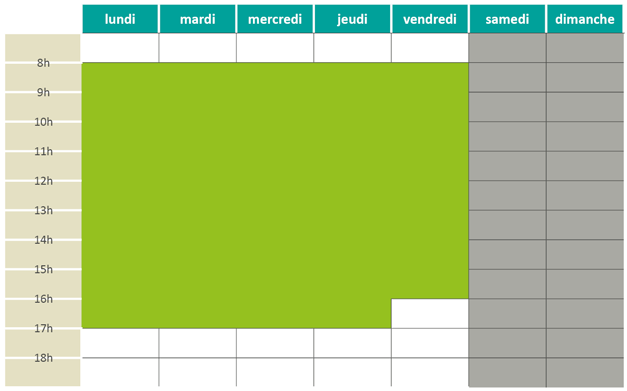 horaires accueil
